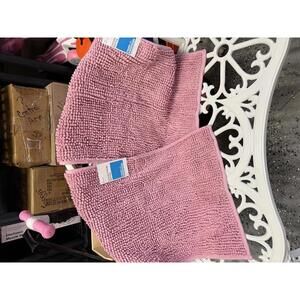 Pink Chenille Bath or Room Rug - 17" x 24" -